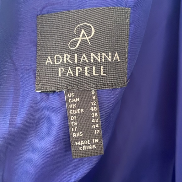 Adrianna Papell - Sleeveless Mikado Fit and Flare Midi Dress - Neptune 8 - Picture 12 of 15